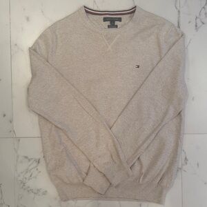 Tommy Hilfiger Men's Light Tan Crewneck Sweater